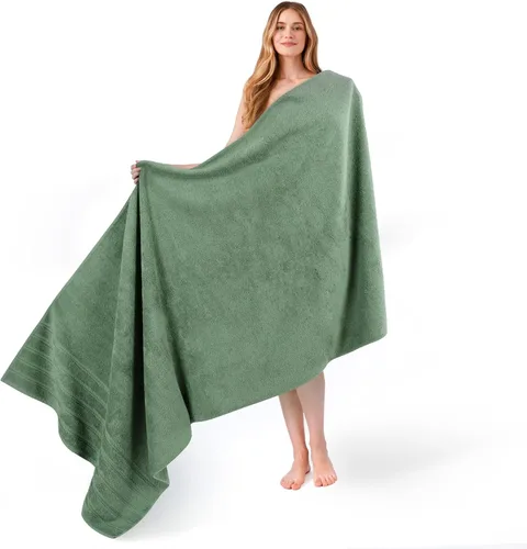 Miniatura 152 de American Soft Linen - Juego de 4 toallas, 100% de algodón turco, 27 x 54 pulgadas, tamaño extragrande, toallas para la ducha, color amarillo