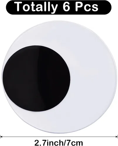 Miniatura 2 de Ojos pegajosos medianos de 2.7 pulgadas, autoadhesivos, ojos grandes y pegajosos de 2.8 in, ojos grandes y pegajosos para fiestas, decoración