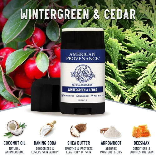 Miniatura 7 de American Provenance Desodorante totalmente natural para hombres y mujeres, desodorante sin aluminio que dura todo el día, fabricado en los Estados
