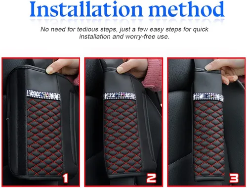 Miniatura 3 de zipelo 2 fundas para cinturón de seguridad de automóvil, almohadillas de cuero transpirable que protegen tu cuello, correas de arnés para una Negro