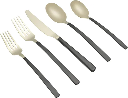 Miniatura 12 de Cambridge Beacon Black Satin - Juego de cubiertos de 20 piezas, acero inoxidable 18/0, apto para lavavajillas, utensilios de cocina, cuchillos