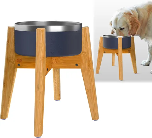 Miniatura 10 de Soporte para Cuencos de Perros (14 Pulgadas de Alto) - Ideal para Razas Grandes, Usar para Elevar y Alzar Platos de Mascotas, Fuentes de Agua