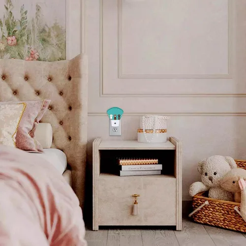 Miniatura 4 de Luz nocturna de patas de gato enchufable LED con sensor de atardecer a amanecer, lámpara de noche suave, adecuada para el hogar, dormitorio, baño