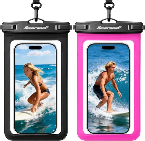 Miniatura 21 de Hiearcool Funda impermeable para iPhone, Bolsa impermeable para teléfono, Artículos esenciales de viaje, Accesorios de crucero, Imperdibles - 4 negro