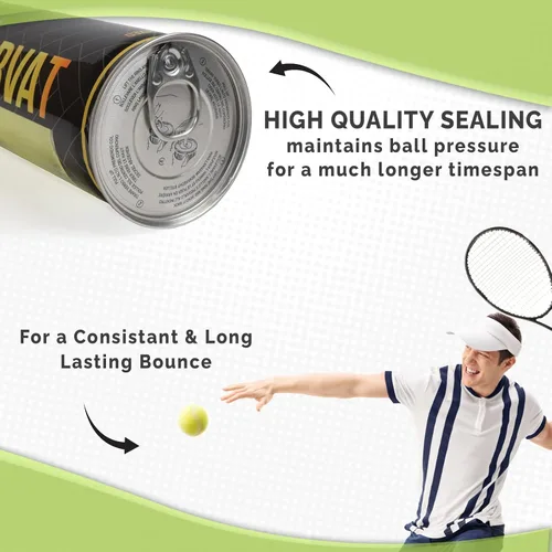 Miniatura 4 de Morvat Pelotas de tenis profesionales de tamaño estándar, bolas de fieltro amarillo presurizadas extra resistentes para niños, adultos y perros