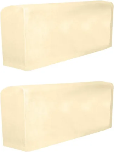 Miniatura 5 de Garneck 2 fundas de tela elástica para reposabrazos antideslizantes, de elastano, para sillón reclinable, protector de muebles, color beige