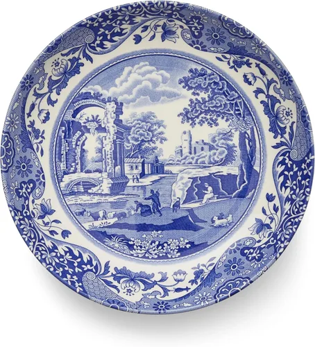 Miniatura 2 de Spode Tazón para pasta italiana azul, juego de 4 9 pulgadas, blanco Loza de loza, fabricada en Inglaterra, apta para lavavajillas y microondas