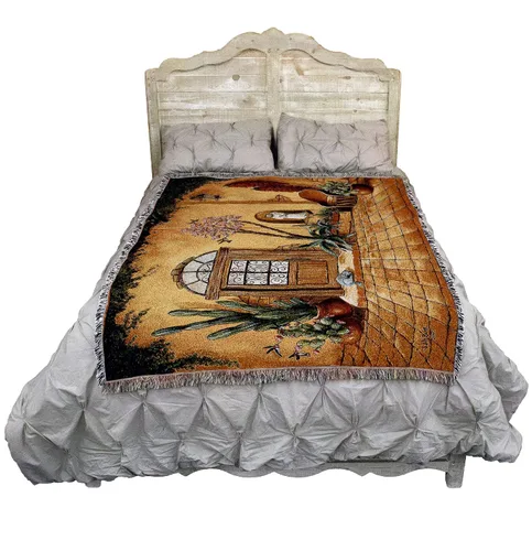 Miniatura 2 de Pure Country Weavers Casa Bonita Manta – Tapiz de regalo escénico del suroeste tejido de algodón, fabricado en los Estados Unidos (72 x 54 pulgadas)