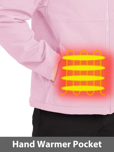 Miniatura 9 de PTAHDUS Chaqueta térmica para mujer con batería de 7,4 V, con bolsillo calentador de manos