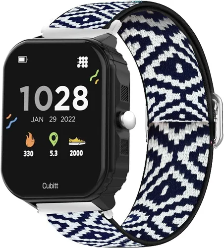 Miniatura 8 de Lamshaw Correa de reloj inteligente compatible con Cubitt para adolescentes, correa de repuesto ajustable de nailon elástico, accesorios compatibles