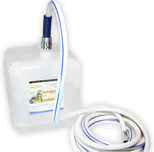Miniatura 3 de WaterStorageCube 2 accesorios de conexión de manguera para cubos y bolsas plegables de agua, plástico de grado alimenticio, se adapta a mangueras
