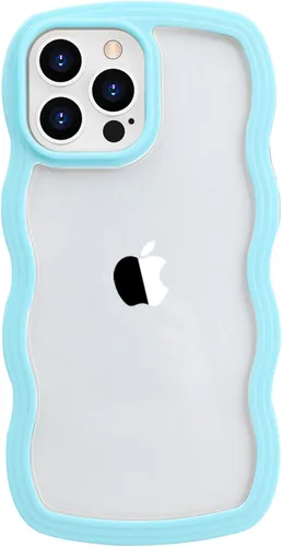 Miniatura 15 de LOEV Funda transparente diseñada para iPhone 7 Plus, iPhone 8 Plus con borde ondulado, bonita funda transparente con forma de onda rizada, a prueba