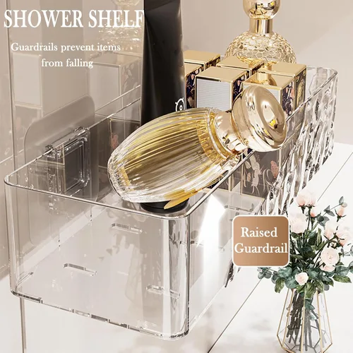 Miniatura 4 de Lae Nuvole Organizador de Caddy de Baño Montado en la Pared, Estante de Ducha Adhesivo para Caddy de Ducha Interior, Organizadores de Baño