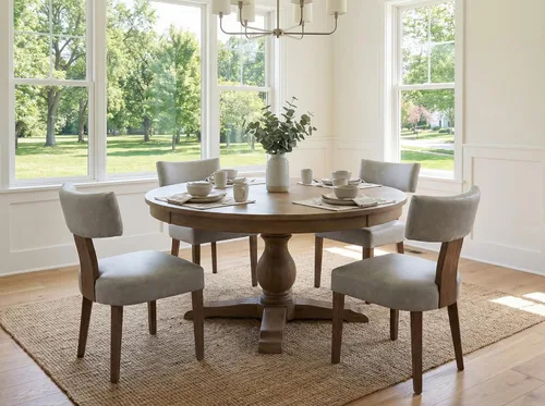 RIVOVA Juego de 4 sillas de comedor modernas de mediados de siglo, tapizadas de piel sintética, sillas Parson modernas sin brazos de cocina, sillas