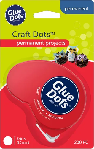 Miniatura 10 de Glue Dots, Paquete económico de puntos para manualidades, doble cara, 1/2 pulgada, .5 pulgadas, 600 puntos, cinta de pegamento para manualidades