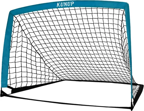 Miniatura 29 de Portería de fútbol portátil de 5 x 3, 6 x 4, 9 x 5 pies, para patio trasero, red de práctica de fútbol plegable con bolsa de transporte para niños