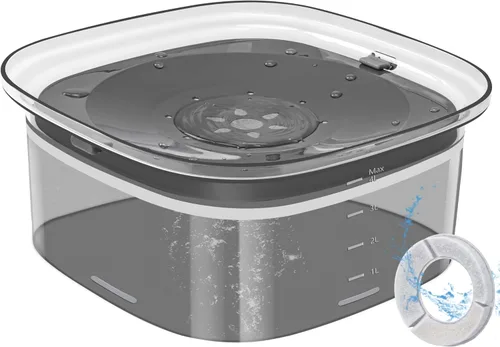 Miniatura 8 de UPSKY Cuenco de agua para perros de 70 onzas, 2 litros, sin derrames, gran capacidad, a prueba de derrames, alimentador de agua lento para mascotas