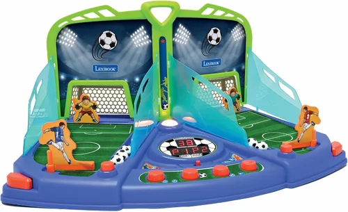 Miniatura 8 de LEXiBOOK, Juego de fútbol electrónico con efectos de luz y sonido para 2 jugadores, azul/verde, JG945