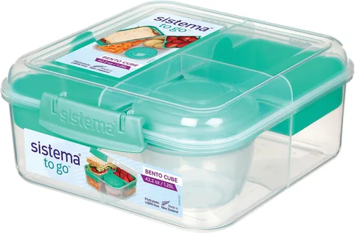 Miniatura 8 de Sistema Recipientes de almacenamiento de alimentos de 5 piezas con 3 compartimentos y tapas para preparación de comidas, aptos para lavavajillas