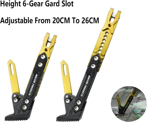Miniatura 2 de Caballete de motocicleta universal ajustable con soporte lateral para pie, caballete de estacionamiento para motocicleta eléctrica, soporte lateral