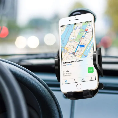 Miniatura 7 de SONKIR Soporte de teléfono para automóvil, tablero de instrumentos y parabrisas, soporte para teléfono celular con diseño de un solo toque, rotación