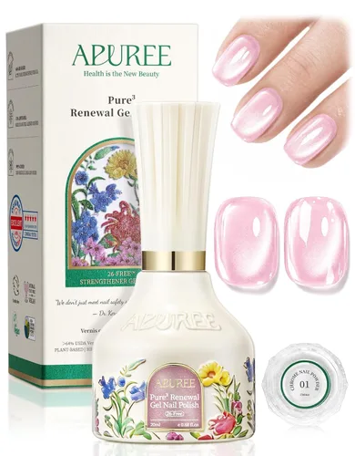 Miniatura 11 de APUREE Esmalte de uñas de gel fortalecedor: ámbar traslúcido Certificado USDA de base biológica Calidad de salón libre de HEMA Esmalte de gel