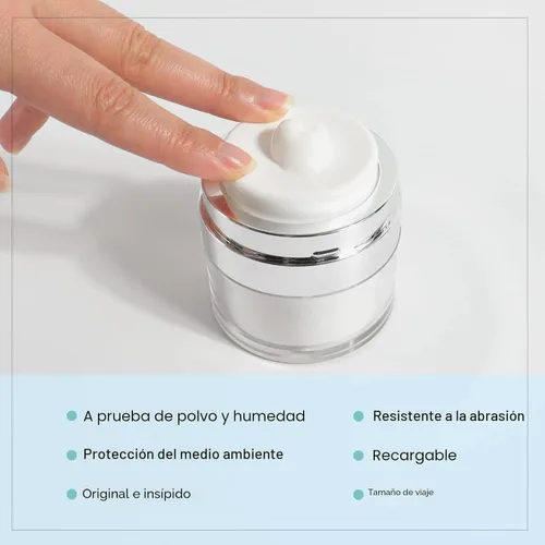 Miniatura 8 de Tarro de bomba sin aire – Dispensador de loción de 0.5 onzas con bomba contenedor de viaje para cuidado de la piel, frascos vacíos recargables