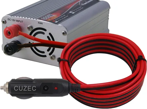 Miniatura 6 de CUZEC Adaptador de encendedor de cigarrillos macho de 15 A, cable de alimentación con cable de 13.1 pies / 13.1 ft 16 AWG para inversor