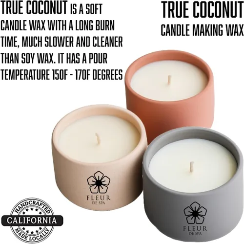 Miniatura 6 de FLEUR DE SPA - Cera de vela de coco de 6 libras – Mezcla de cera de coco totalmente natural de primera calidad – Fabricado en Estados Unidos