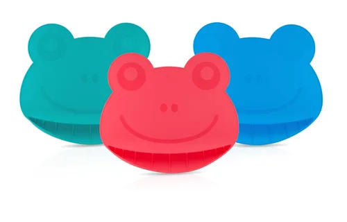 Miniatura 7 de Nuby Sure Grip Miracle Frog Mat con bolsa de alimentos - Placa de succión para niños pequeños - 6+ meses - Aqua Agua