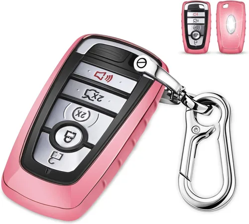 Miniatura 10 de QBUC para Ford Funda para llavero con llavero, Funda de TPU suave para llave de coche Compatible con Ford Fusion F150 F250 F350 F450 F550 Edge
