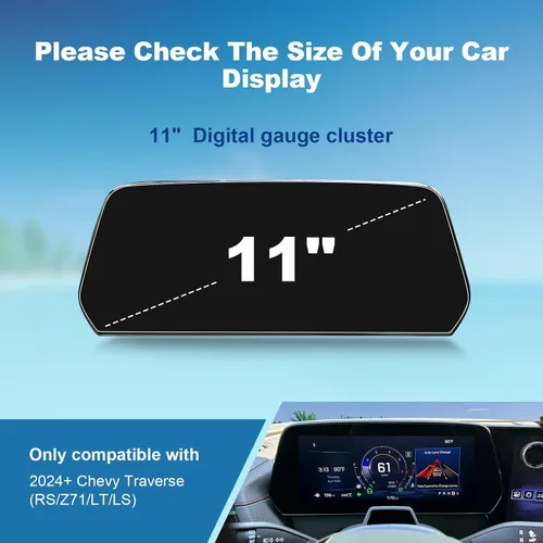 Miniatura 2 de Protector de pantalla para Chevy Traverse (LS/LT/Z71/RS/High Country) 2024 2025 2026 para Chevy Traverse (LS/LT/Z71/RS/High Country) Centro
