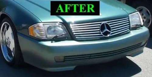Miniatura 3 de Compatible con Mercedes-Benz R129 1990-2002 SL 300SL 500SL 600SL SL320 SL500 SL600 CHROME GRILLE KIT ROADSTER COUPE CONVERTIBLE 300 500 600