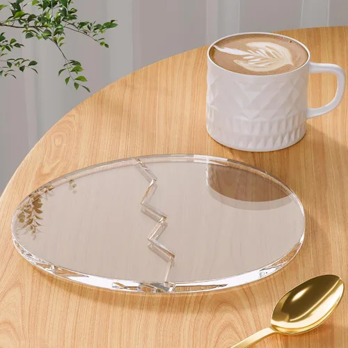 Miniatura 15 de Posavasos Decorativos de Acrílico, Posavasos Irregulares para Bar y Bebidas, Posavasos para Taza de Café con Forma de Nube Transparente, Perfecto