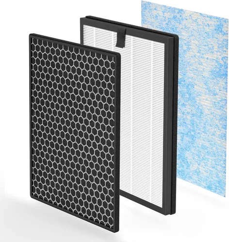 iSingo Filtro de repuesto AirMax8L compatible con el purificador de aire Okaysou AirMax8L, filtro de carbono 3 en 1 azul y 2 en 1 con doble filtro