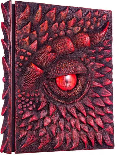 Miniatura 10 de Diario 3D en relieve de ojo de dragón en relieve, cuaderno grabado de resina, cuaderno Dnd para los amantes de los dragones, papel en blanco, bloc