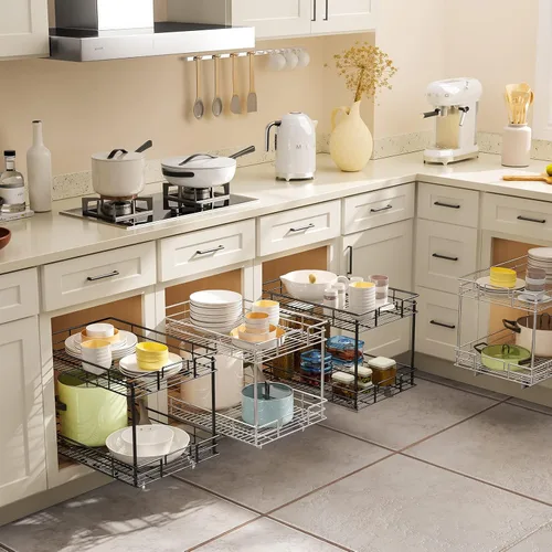 Miniatura 2 de ROOMTEC Organizador de armario extraíble de 20 pulgadas de ancho x 21 pulgadas de profundidad, organizador de armario de cocina y almacenamiento