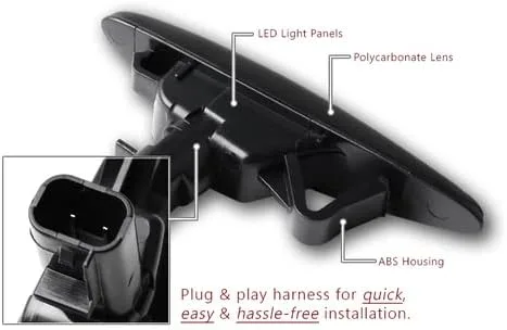 Miniatura 2 de Par de luces LED de repuesto para parachoques delantero y intermitente de lente ahumada, compatible con Mazda MX-5 Miata 2016-2020 y compatible