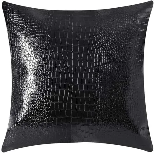 Artscope Fundas de almohada para sofá, decoración del hogar, cocodrilo teñido liso, piel sintética, ambos lados, 20 x 20 pulgadas, 19.7 x 19.7 in