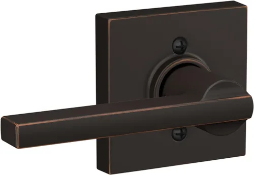 Miniatura 61 de Schlage F10 LAT 626 CEN Latitude - Manilla de puerta con moldura Century, cerradura de paso para pasillo y armario, cromo satinado