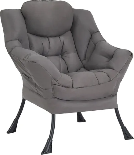 Miniatura 13 de Welnow - Silla perezosa con otomana, moderna silla de descanso con reposabrazos y bolsillo lateral, juego de sillón tapizado de ocio, sillón