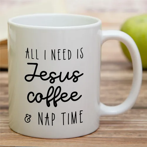 Miniatura 65 de Retreez Taza divertida – This Girl Runs on Coffee + Jesus - Tazas de café de cerámica de 11 onzas – Divertido, sarcasmo, sarcástico, motivacional