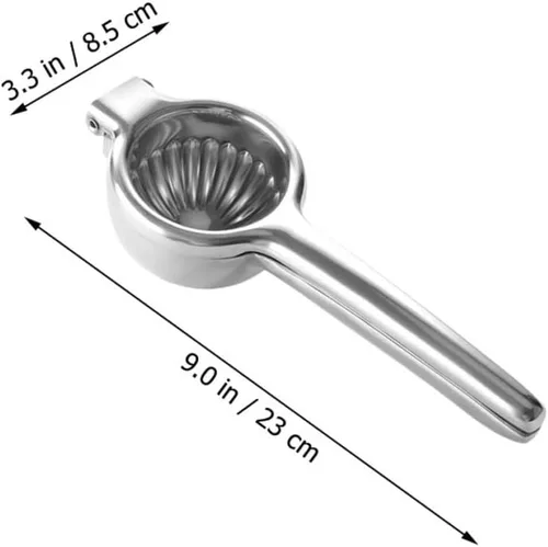 Miniatura 2 de Exprimidor manual de limón de acero inoxidable, exprimidor de frutas cítricas de mano, fácil de limpiar, prensa portátil no eléctrica para uso