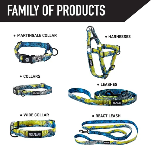 Miniatura 5 de Wolfgang - Collar de perro resistente y ajustable con hebilla de nailon de liberación rápida para caminar y entrenar, estampado DawnPatrol, talla M