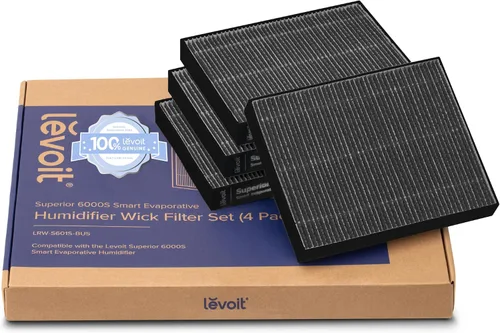 Miniatura 5 de Levoit Filtro de repuesto original para humidificador evaporativo inteligente Superior Studio 450S, minimiza el polvo blanco, filtro de mecha