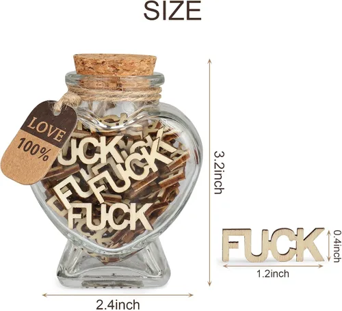 Miniatura 7 de Fucks to Give Regalos de broma para el día de San Valentín, cumpleaños, vacaciones, Acción de Gracias, Navidad. Letra recortada de madera FUCK Bad