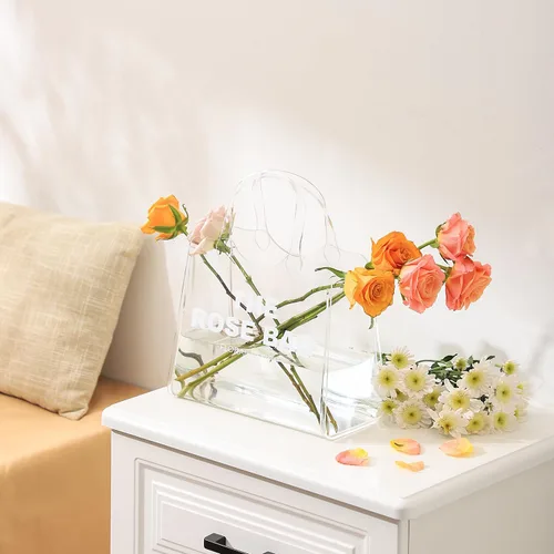 Miniatura 2 de Florero para flores, florero de acrílico transparente, jarrones estéticos modernos para decoración del hogar, jarrones decorativos para boda, sala