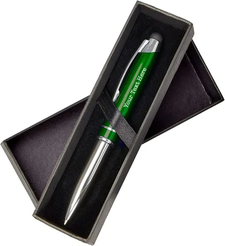 Miniatura 4 de Bolígrafo personalizado, bolígrafo 3 en 1, lápiz táctil y linterna, personalizado para hombres, mujeres, recuerdos de fiesta de adultos, Negro