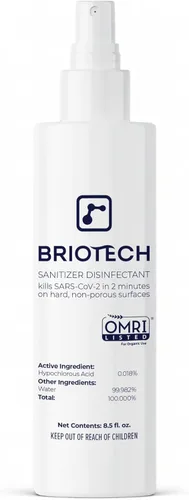 Miniatura 16 de BRIOTECH Desinfectante de ácido hipocloroso, mata el 99.99% de los virus y bacterias, elimina el olor, suave, control de moho, para dormitorios