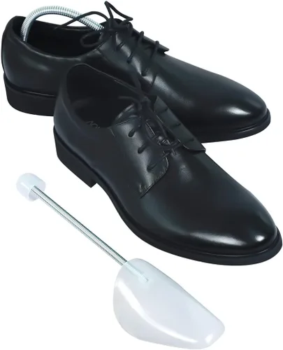 Miniatura 3 de 10 pares de árboles de zapatos de plástico para hombres (blanco)